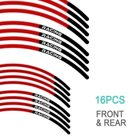 21" 18" A01B Stripe Dirt Bike Wheel Stickers For Yamaha TT-R 250 99-06 05 04 03