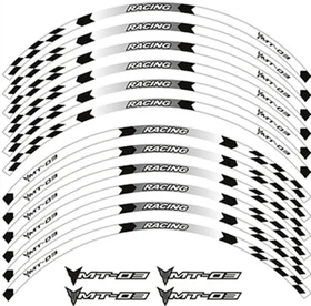 17" Rim Stripes Wheel Decals Tape Stickers For YAMAHA MT-03 660 320 2006-2021