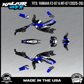 Graphics Kit for YAMAHA FZ-07 MT-07 (2025-2026) Cardiff Series-BLUE