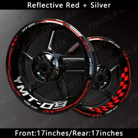 Reflective Motorcycle Wheel Sticker Rim Tape Decals Fits For YAMAHA MT09
