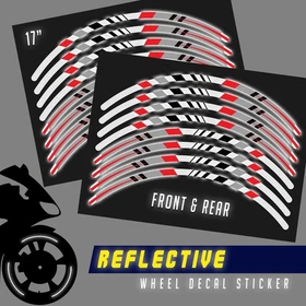 SH20 Yellow Reflective Wheel Sticker Tape For Ducati 1299 Panigale 2015-2019