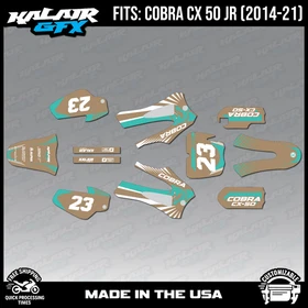 Graphics Kit for COBRA CX50 JR 2014-2021 FH Series - Teal