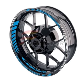 Aqua Blue Wheel Rim Sticker Model Kit For Honda 17 inch Wheel Motorcycles