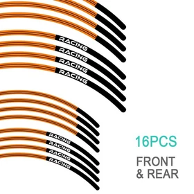 21" 18" A01B Stripe Dirt Bike Wheel Stickers For Yamaha TT-R 250 99-06 05 04 03
