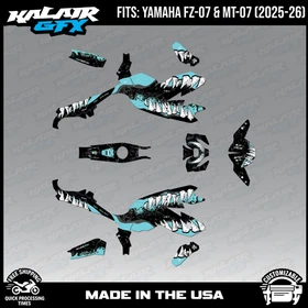 Graphics Kit for YAMAHA FZ-07 MT-07 (2025-2026) Carnage Series-TEAL