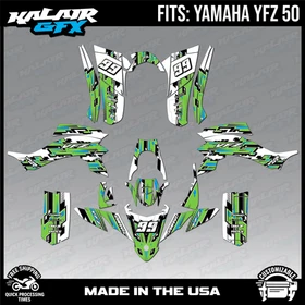 Graphics Kit for Yamaha YFZ 50 YFZ50 (All Years) Incision Series - Green