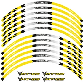 17" Rim Stripes Wheel Decals Tape Stickers For 2006-2021 YAMAHA MT-03 320 660
