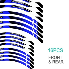 BLUE A01B 21" 18" Wheel Rim Tape Decal Sticker For Honda CRF 250F 2019-2021 20