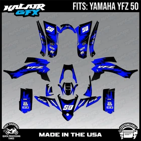 Graphics Kit for Yamaha YFZ 50 YFZ50 (All Years) Splash Series - Blue