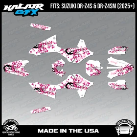 Graphics Kit for Suzuki DR-Z4S DR-Z4SM DRZ4SM 2025 2026 Stim-WHITE