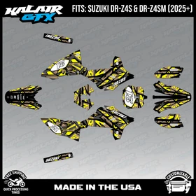 Graphics Kit for Suzuki DR-Z4S DR-Z4SM DRZ4SM 2025 2026 Shatter-TAN