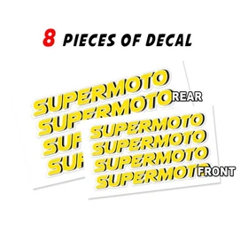3D Supermoto Use Removable Decal Rim Wheel Sticker 4 Side Set For HONDA XR 650L