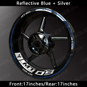 Reflective Motorcycle Wheel Sticker Rim Tape Decals Fits For YAMAHA MT09