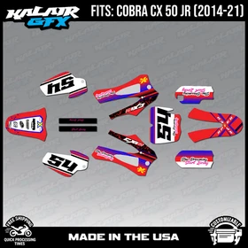 Graphics Kit for COBRA CX50 JR 2014-2021 Split Series - Red