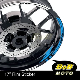 17" Purple Rim Wheel Decals Stickers AA02 For Kawasaki Z750 04-11 06 07 08 09 10
