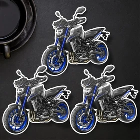 Yamaha MT-09 Rally 2015  Stickers - Set of 3 Kiss-Cut Motorcycle Decals