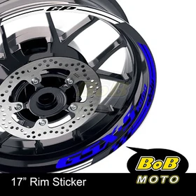 BLUE 17" Rim Stickers Decals Custom AA02 For Suzuki GSXS 1000 16-19 17 18 19