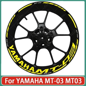 17Inch For YAMAHA MT-03 MT03 Motorcycle Hub Stickers Reflective Rim Decal New