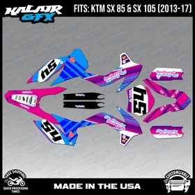 Graphics Kit for KTM 85SX 105SX SX85 SX105 (2013-2017) Split Series - Pink