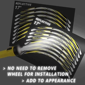SH12 Yellow Reflective Wheel Sticker Tape For Honda CB1100 EX 2014-2020