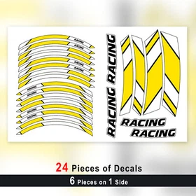 Black Graphic Rim Decal Sticker GP06 For Suzuki GSXS750 V-STROM 250 SV650X
