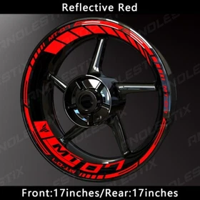 Reflective Motorcycle Wheel Sticker Rim Tape Decals Fits  For YAMAHA MT07