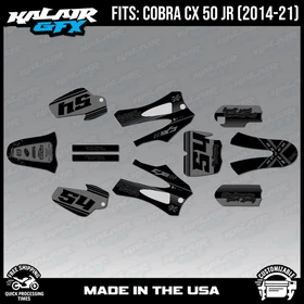 Graphics Kit for COBRA CX50 JR 2014-2021 Split Series - Smoke