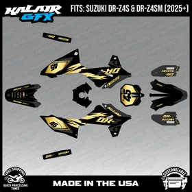Graphics Kit for Suzuki DR-Z4S DR-Z4SM DRZ4SM 2025 2026 Division-GOLD