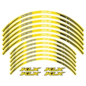 Tire Rim Wheels Stickers Decal Stripes Reflective For KAWASAKI KLX 450R 400/R/SR