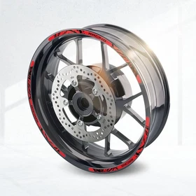 Red 17'' Rim Wheel Sticker Decal Strip Tape W01B For Yamaha FJ09 MT-09 Tracer