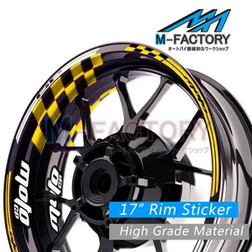 Racing 17 Inch Wheel Aqua Rim Stickers AA01 For Yamaha FZ6R 09-17 09 10 11 12 14