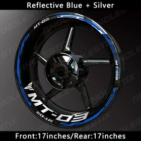 Reflective Motorcycle Wheel Sticker Rim Tape Decals FitsFor YAMAHA MT03