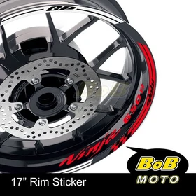 17" White Rim Wheel Decals Stickers AA02 For Kawasaki NINJA 650R 06-18 16 17 18