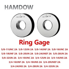 American Standard Ring Gauge 5/8-11 12 18 24 UNC UNF UNEF UN 3/4-10 16 20 Gage