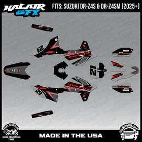 Graphics Kit for Suzuki DR-Z4S DR-Z4SM DRZ4SM 2025 2026 Shaders-RED