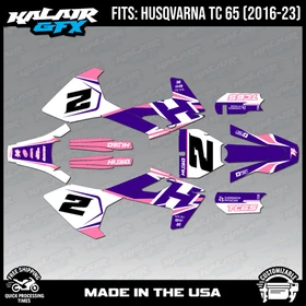 Graphics Kit for Husqvarna TC65 (2016-2023) TC 65 Bold Series - Pink