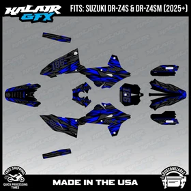 Graphics Kit for Suzuki DR-Z4S DR-Z4SM DRZ4SM 2025 2026 Twitch-BLUE