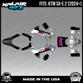 Graphics Kit for KTM Electric Mini SXE2 (2024+) Fatality Series - Magenta Shift