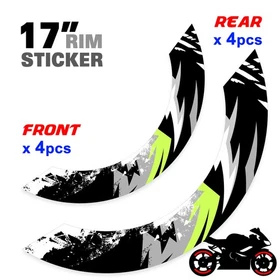 For Honda CB650R 19-24 23 22 21 20 Wheel Inner Rim Stickers 17 inch S03B Yellow