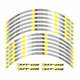 MOTORCYCLE RIM "17 STRIPES WHEEL DECALS TAPE STICKERS FOR YAMAHA MT03 MT-03