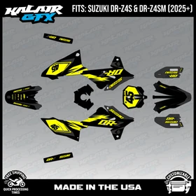 Graphics Kit for Suzuki DR-Z4S DR-Z4SM DRZ4SM 2025 2026 Division-YELLOW-SHIFT