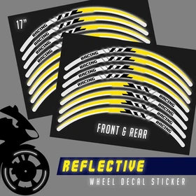 SH18 Yellow Reflective Wheel Sticker Tape For Kawasaki Z900 17-21 20 19 18