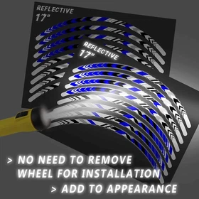 SH14 Green Reflective Wheel Sticker Tape For Suzuki SV 650X 19-20