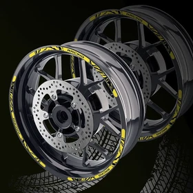 Yellow 17'' Rim Wheel Sticker Decal Strip Tape W01B For Yamaha FZ07 MT-07