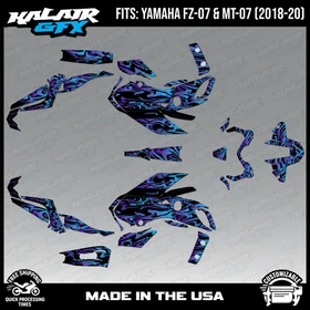 Graphics Kit for  YAMAHA FZ-07 MT-07 (2018-2020)  Acid - PURPLE