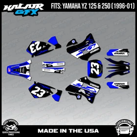 Graphics Kit for Yamaha YZ250 YZ125 (1996-2001) YZ 250 YZ 125 Evader - Blue