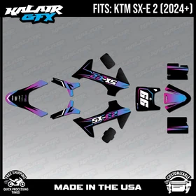 Graphics Kit for KTM Electric Mini SXE2 (2024+) Bold Series - Magenta Shift
