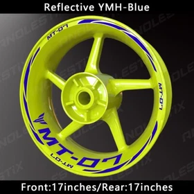 Reflective Motorcycle Wheel Sticker Rim Tape Decals Fits For YAMAHA MT07