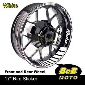 White 17" Vinyl Wheel Rim Decal Sticker For Yamaha FZ10 MT-10 18-21 20 19