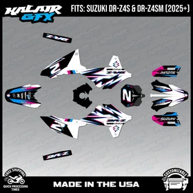 Graphics Kit for Suzuki DR-Z4S DR-Z4SM DRZ4SM 2025 2026 Vizion-MAGENTA
